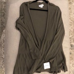 NWT- open cardigan in olive